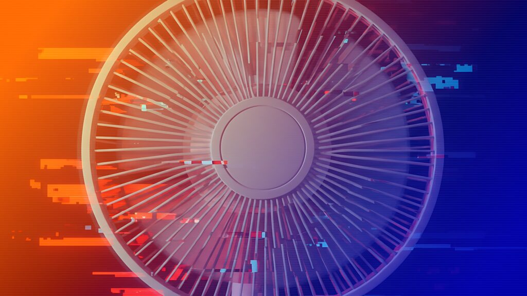 An image of a circular fan to indicate the blog's topic of keeping AC systems online at smart buildings using ZeroTier.