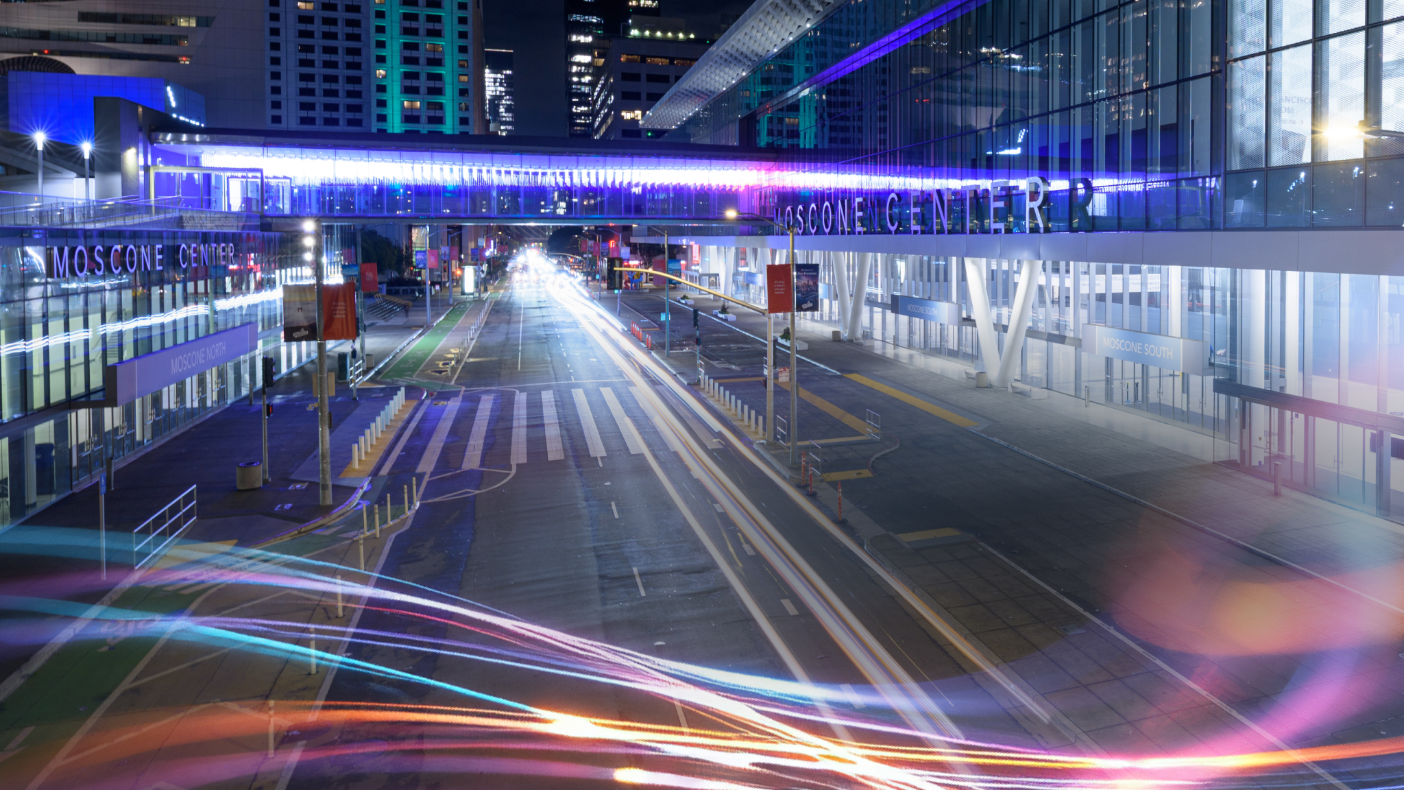 An image of the Moscone Center in San Francisco, home of RSAC 2026, with connectivity wires across the bottom indicating the topic of the article.