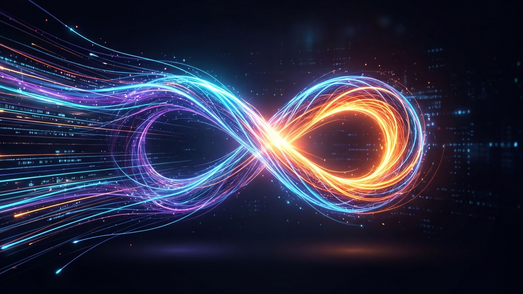 The infinity symbol created out of wires.