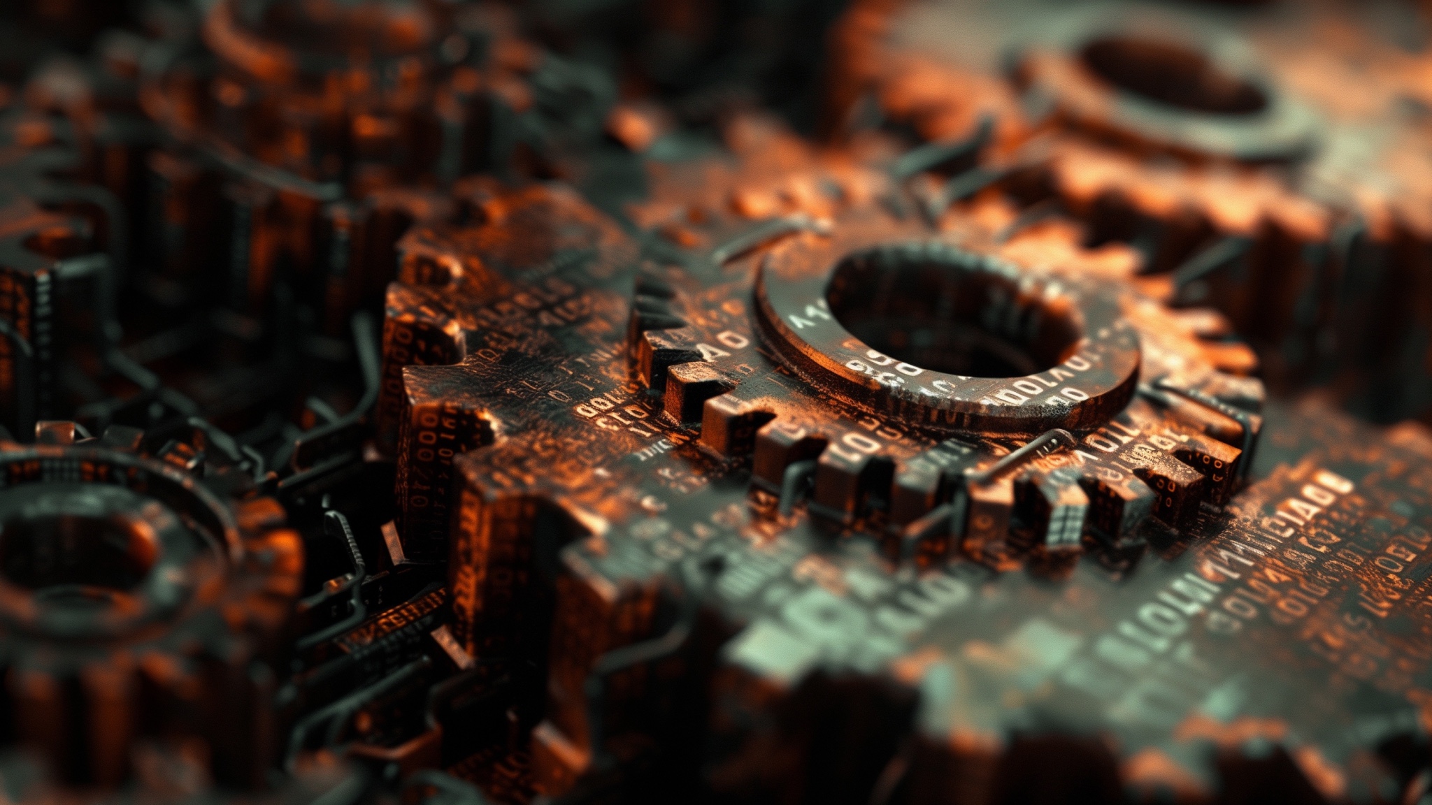 A rusty wheel to indicate the Rust memory safe code that keeps ZeroTier Quantum moving.